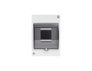 Rozdzielnica modułowa 1x4 natynkowa IP30 MINI S-4 z pokrywą dymną (N+PE) 2304-11