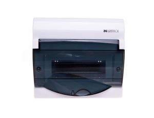 Rozdzielnica modułowa 1x8+2 n/t GREEN BOX RN 1/8+2 drzwi transparentne dymne N+PE IP40 2352-01