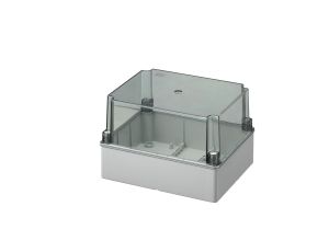 Puszka natynkowa wysoka z przeźroczystą pokrywą seria 440 IP56 240x190x160 szara EC440C7