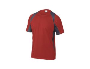 T-Shirt czerwono-szary z poliestru (100) 160G szybkoschnący rozmiar XXXL BALIRG3X