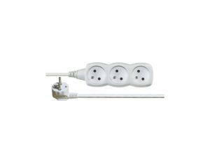 Przedłużacz 3-gniazda z/u 2m /H05VV-F 3G1/ biały P0312