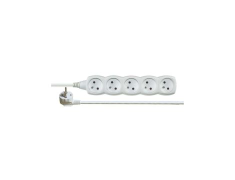 Przedłużacz 5-gniazd z/u 7m /H05VV-F 3G1/ biały P0517