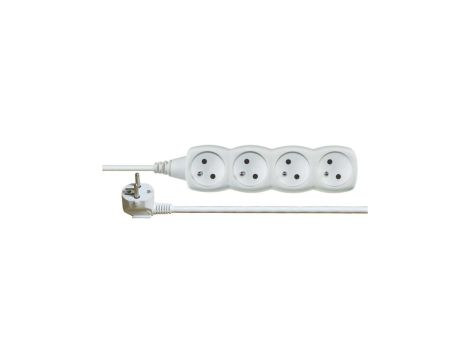 Przedłużacz 4-gniazda z/u 2m /H05VV-F 3G1/ biały P0412