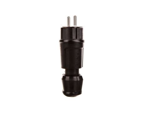 Wtyczka przenośna Uni-Schuko 16A 230V IP44 czarna Multi-Grip 7372