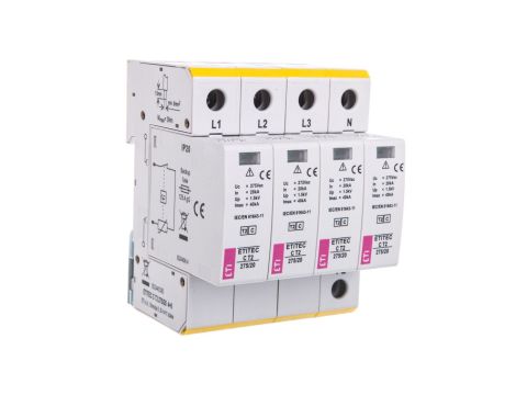 Ogranicznik przepięć typ T2 (C) ETITEC C T2 275/20 4+0 do instalacji mieszkaniowych TN-S 002440395