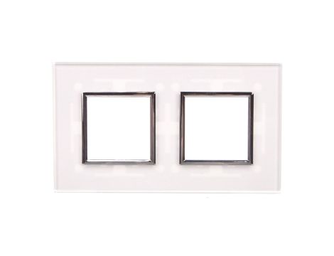 DANTE Ramka podwójna szkło CREATIVE GLASS SUPER WHITE 4501182