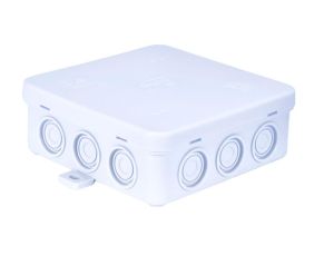 Puszka n/t hermetyczna z dławicą zintegrowaną 100x100x39mm IP54 biała N7 83007006