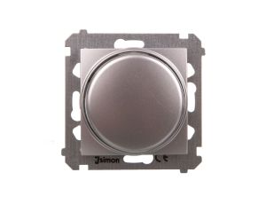 Simon 54 Premium Ściemniacz obrotowy do LED ściemnialnych 230 V 2–250 W srebrny mat DS9L.01/43