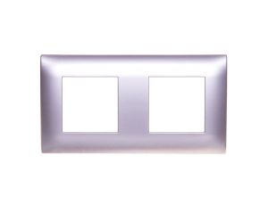 DANTE Ramka podwójna tworzywo ASA inox 454182