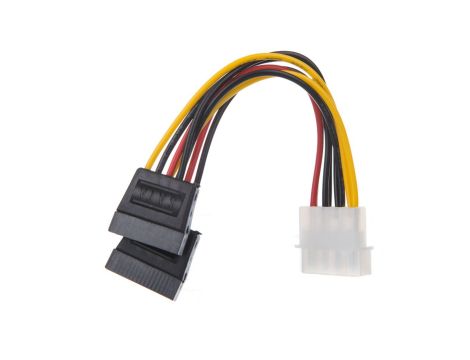 Kabel SATA zasilający MOLEX (M) - S-ATA (F) x2 13cm 68524