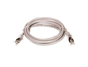 Kabel krosowy patchcord F/UTP kat.5e CCA szary 1m 50127