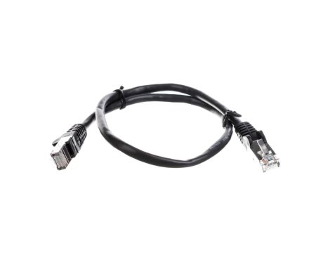 Kabel krosowy patchcord F/UTP kat.5e CCA czarny 0,5m 68654