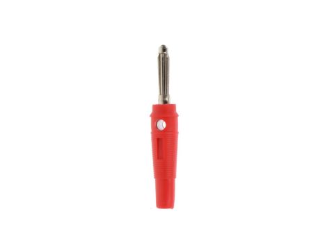 Wtyk bananowy 4mm czerwony 11459