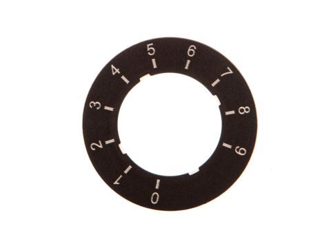 Etykieta do potencjometru 22mm skala 0 do 9 SIRIUS ACT 3SU1900-0BG16-0RT0