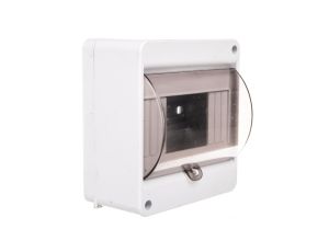 Rozdzielnica modułowa 1x6 natynkowa IP20 z klapką dymną i zaciskami S-6+SZYBKA+N+PE 8005843 ENE-00319