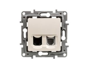 NILOE Gniazdo teleinformatyczne RJ11+ RJ45 kat.5 UTP kremowe 764670