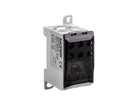 Blok dystrybucyjny - rozdzielczy OJL200A czarny wej: 1xAl/Cu 10-70mm2 wyj: 6xCu 2,5- 16mm2 MAB1201S10