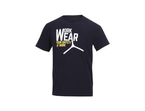 T-shirt z bawełny 100 180 g/m2 zaokrąglony pod szyją kolor czarny rozmiar L LAZIONOGT