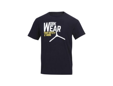 T-shirt z bawełny 100 180 g/m2 zaokrąglony pod szyją kolor czarny rozmiar S LAZIONOPT