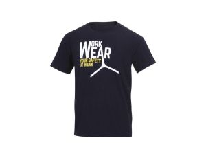 T-shirt z bawełny 100 180 g/m2 zaokrąglony pod szyją kolor czarny rozmiar XXL LAZIONOXX