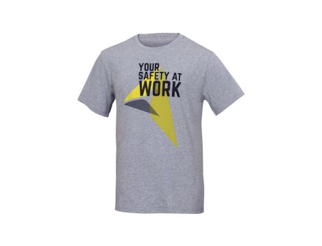 T-shirt z bawełny 100 180 g/m2 zaokrąglony pod szyją kolor szary rozmiar M ROMAGRTM