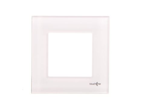 TouchMe Ramka pojedyncza szklana biała TM728W