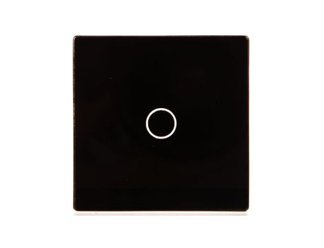 TouchMe Mały panel szklany, łącznik pojedynczy, czarny TM530B