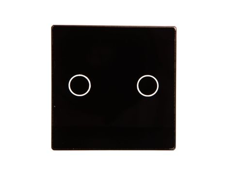 TouchMe Mały panel szklany, łącznik podwójny, czarny TM531B