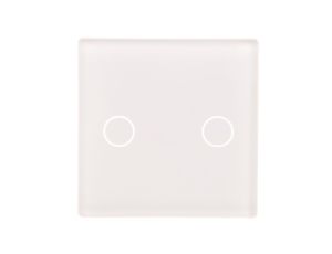TouchMe Mały panel szklany, łącznik podwójny, biały TM531W