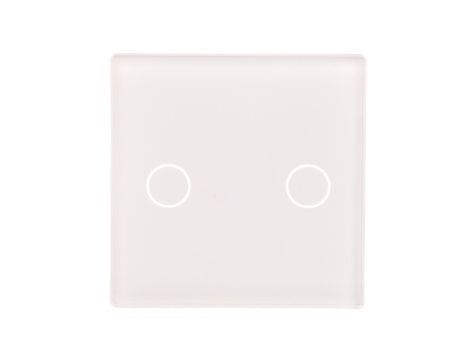 TouchMe Mały panel szklany, łącznik podwójny, biały TM531W