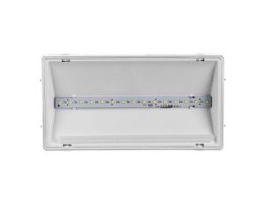 Oprawa awaryjna EXIT L IP65 ECO LED AT 3W 1h jednozadaniowa biała (brak piktogramu w zestawie) ETL/3W/E/1/SE/AT/WH