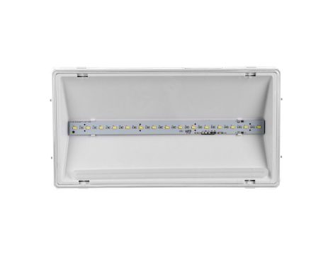 Oprawa awaryjna EXIT L IP65 ECO LED AT 3W 340lm 1h jednozadaniowa biała (brak piktogramu w zestawie) ETL/3W/E/1/SE/AT/WH