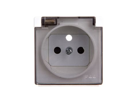 Simon 82 Pokrywa bryzgoszczelna gniazda z/u IP44 z klapką dymną biała 82068KD-30