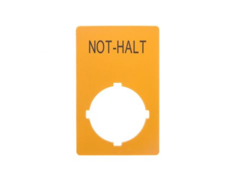 Tabliczka opisowa żółta prostokąt 50x33mm NOT-HALT M22-XZK1-D99 121089 /10szt./