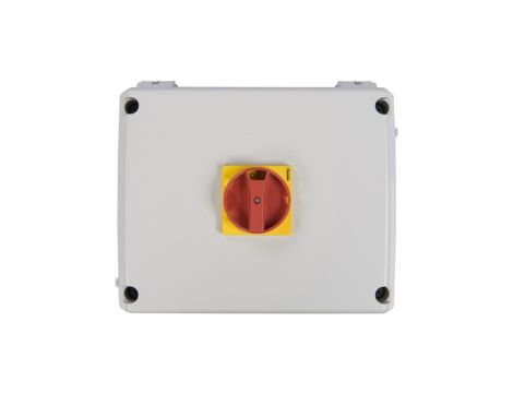 Obudowa do rozłączników GA125A...GA160A, pokrętło czerwono-żółte IP65 GAZ3