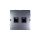 Simon Basic Gniazdo telefoniczne podwójne 2xRJ11 stal inox BMTF2.02/21