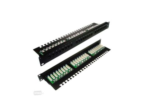 Patch panel 19cali 1U 24xRJ45 kat.6 UTP GMPnet supported by BITNER - 25 LAT gwarancji CU.PP.00032