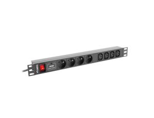 Listwa zasilająca RACK PDU 1U 16A 4x230V PL 4xIEC C13 2m czarna PDU-04E04I-0200-BK