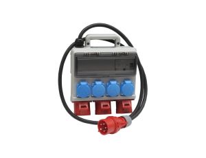 Rozdzielnica budowlana elCASE C16-0304 IP44, 2m H07RN-F 5G2,5 z wt. CEE 16A, gniazda: 4x GK 230V 16A, 3x CEE 16A, RCCB 35211200