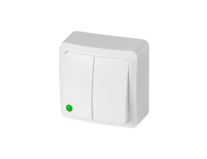 BERG Łącznik świecznikowy n/t 10AX IP20 biały 3711-00