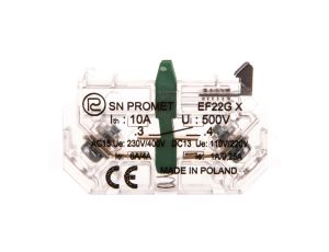 Element łaczeniowy zwierny EF22GX Au złocony do przycisków sterowniczych serii NEF22 i NEK22M W0-Ł EF22GX-AU