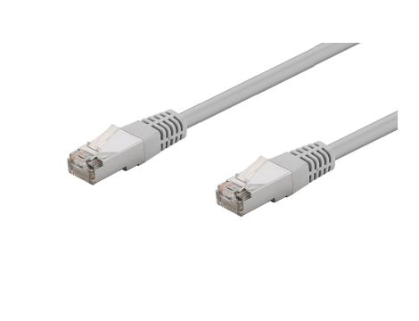 Kabel krosowy patchcord F/UTP kat.5e CCA szary 0,5m 73076