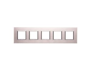 DANTE Ramka pięciokrotna aluminium anodowane INOX 4541285