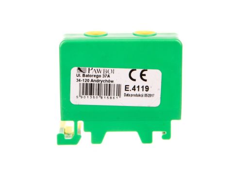 Złączka szynowa ochronna 1x50mm2 zółto-zielona E.4119/CU