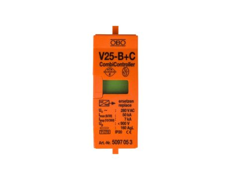 Wkładka ogranicznika przepięć Typ T1+T2 7kA V25-B+C Typ 1+2/0-280 5097053