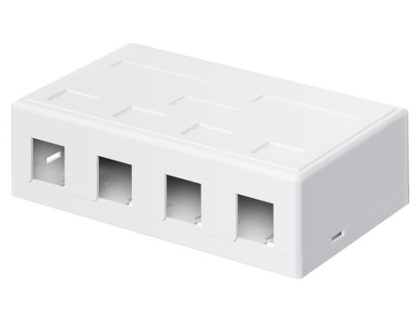 Pusta obudowa Keystone 4-port - umożliwia łatwy montaż metodą Snap-In 79376
