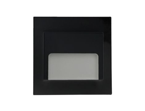 Oprawa Ontario czarna 1,5W 12VDC zimna 9 led smd 3014 kwadrat do puszki fi 60
