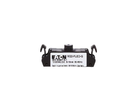 Oprawka z LED płaska zielona 12-30V AC/DC M22-FLED-G 180797