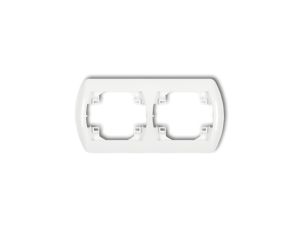 TREND Ramka pozioma podwójna biały RH-2