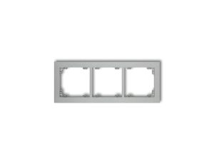 DECO Ramka potrójna srebrny metalik 7DR-3